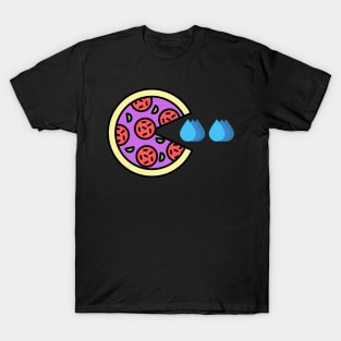 PURPLE PIZZA WATER DROP TEXTURE T-Shirt